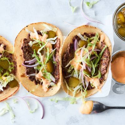 Cheat's Burger Tacos