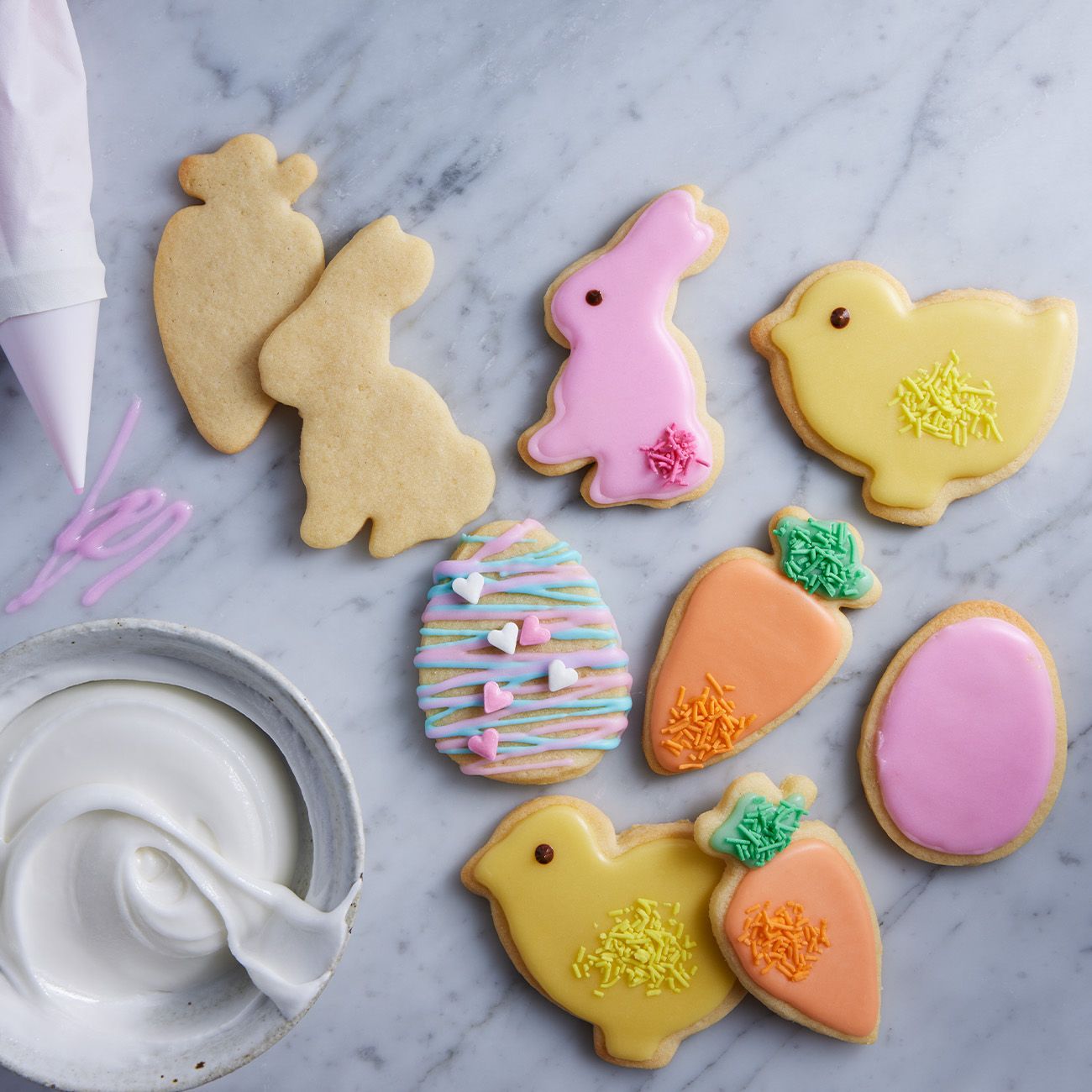 Easter-themed sugar cookies