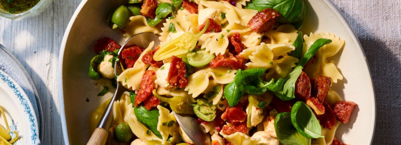 Anti pasto Pasta Salad Hot Chilli Peppers