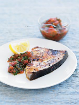 Piri Piri Swordfish With Tomato Salsa