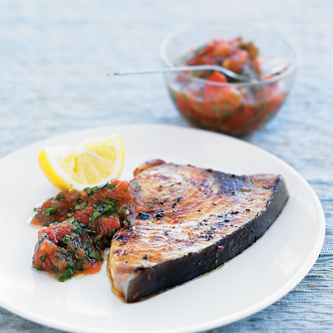 Piri Piri Swordfish With Tomato Salsa