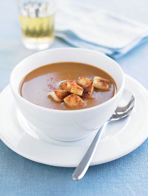 Crab Bisque With Garlic Croutons