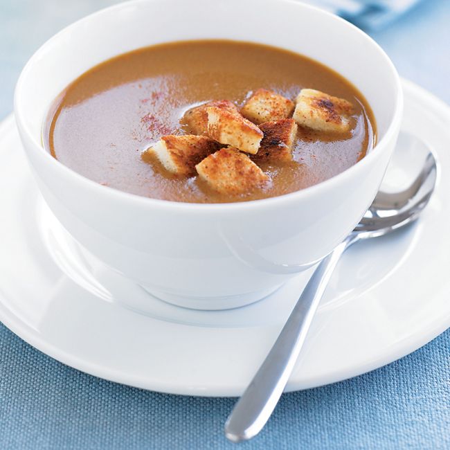 Crab Bisque With Garlic Croutons