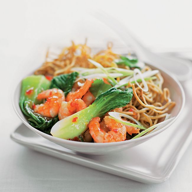 Noodles With Prawns & Pak Choi
