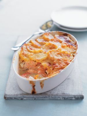 Fish Pie With Crispy Potato Topping