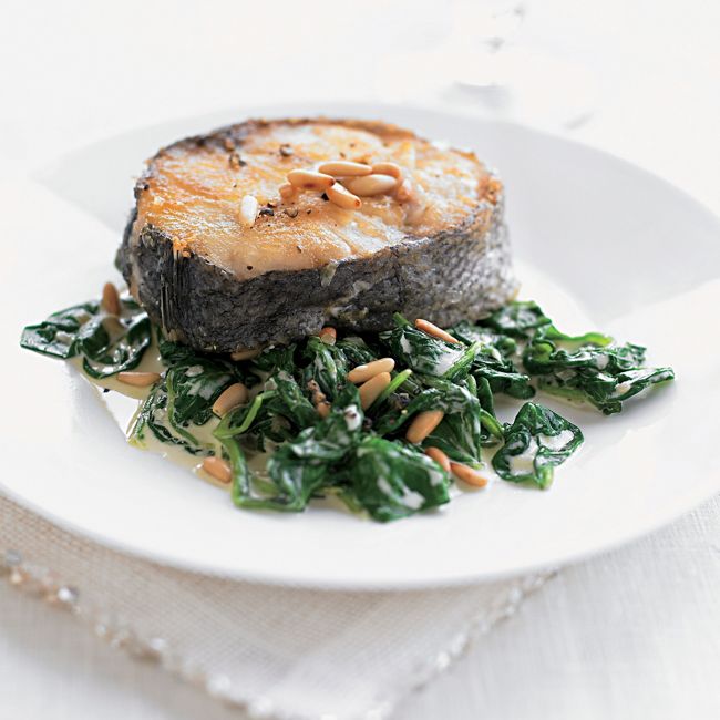 Hoki On Creamed Spinach