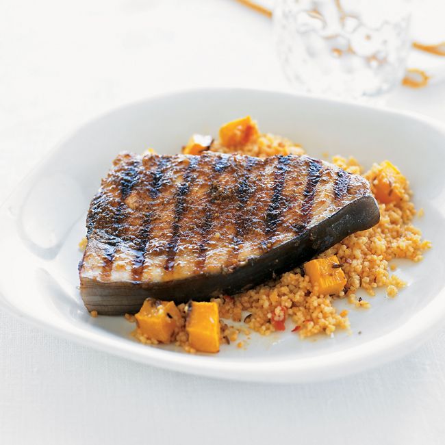 Swordfish With Squash Couscous