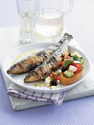 Sardines & Greek Salad Bruschetta