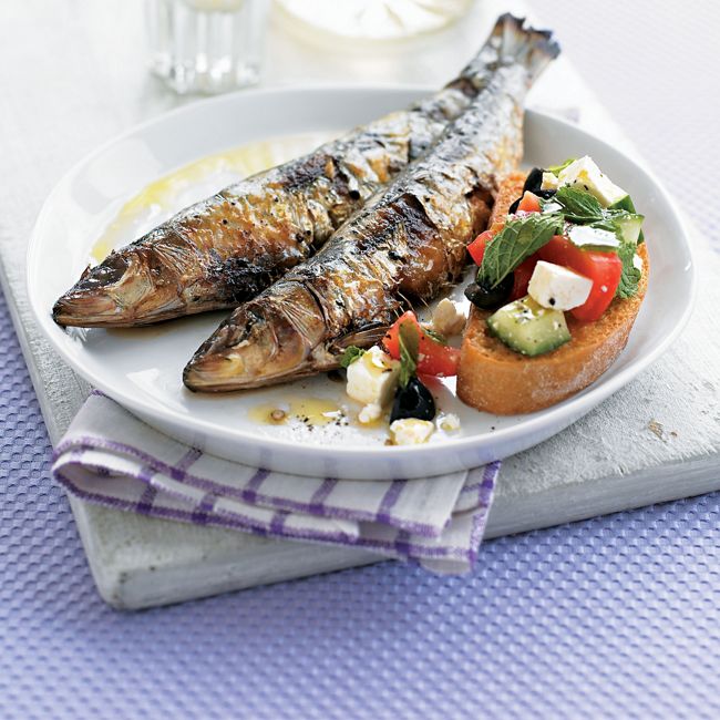 Sardines & Greek Salad Bruschetta