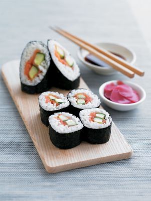 Smoked Salmon & Cucumber Sushi