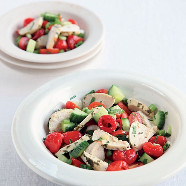 Grilled Gazpacho Chicken Salad