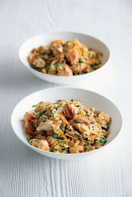 Gingered Chicken, Seed & Vegetable Rice