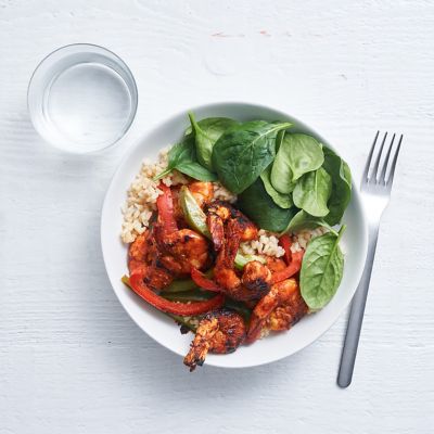 Healthier Island-style Garlic Prawns