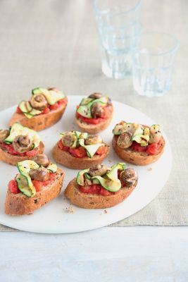 Griddled Courgette Bruschetta