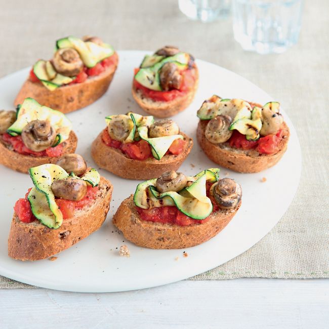 Griddled Zucchini Bruschetta