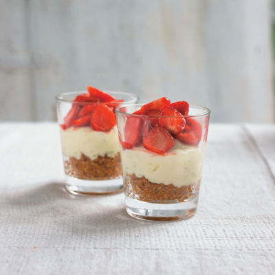 Strawberry & Lime Cheesecakes