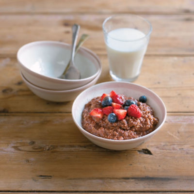 Chocolate Porridge With Berries