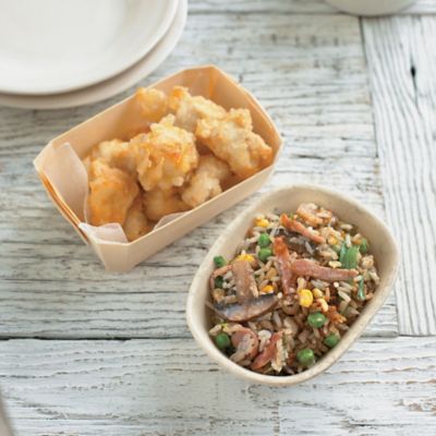 Crispy Chicken With Egg Fried Rice