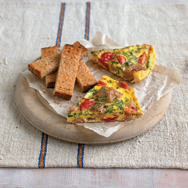 Sausage, Bacon & Tomato Frittata