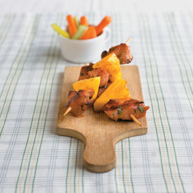 Pineapple & Chunky Ham Skewers