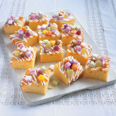 Dolly Mixture Tray Bake