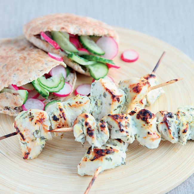 Lemon, Mint & Chicken Skewers