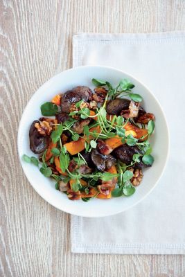Warm Chicken Liver, Butternut Squash & Bacon Salad