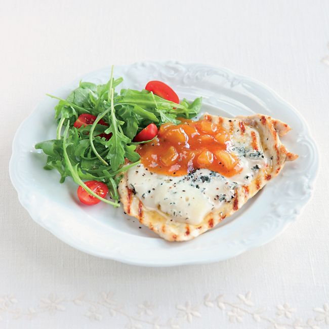 Chicken Topped With Blue Cheese & Mango Chutney