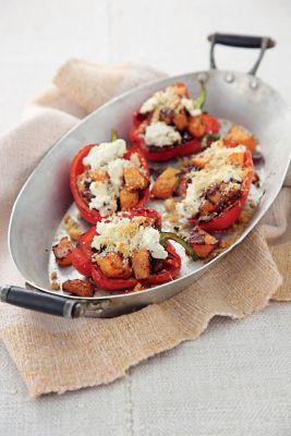 Goats' Cheese & Butternut Squash Stuffed Peppers