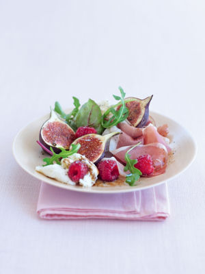 Fig, Raspberry & Prosciutto Salad