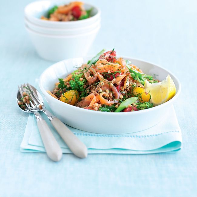 Buckwheat & Salmon Salad