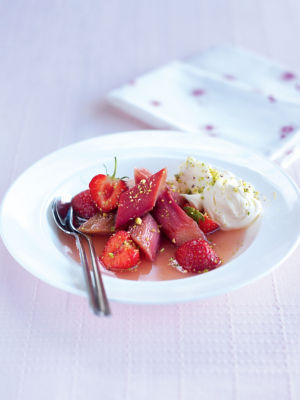 Rhubarb & Strawberry Salad