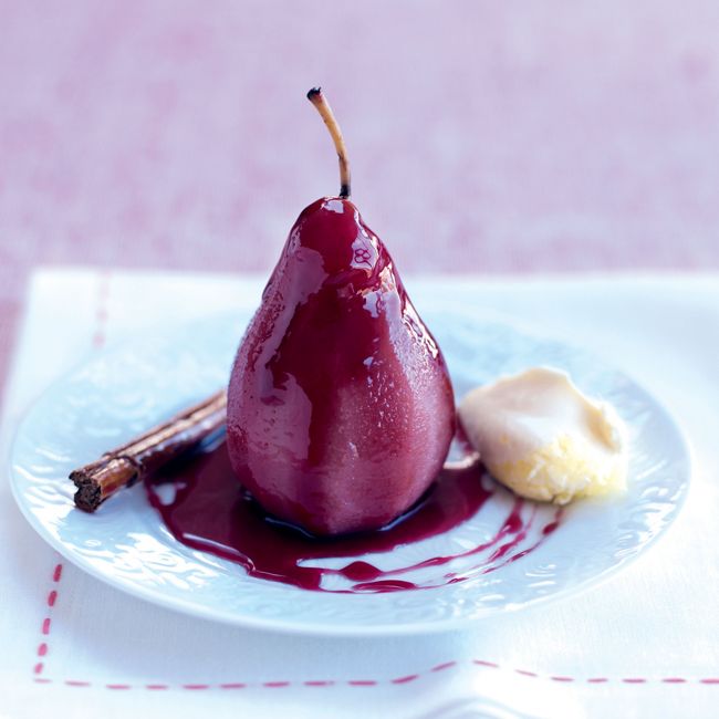 Marsala Poached Pears