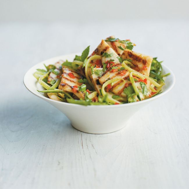 Griddled Piri Piri Squid With Mint & Coriander