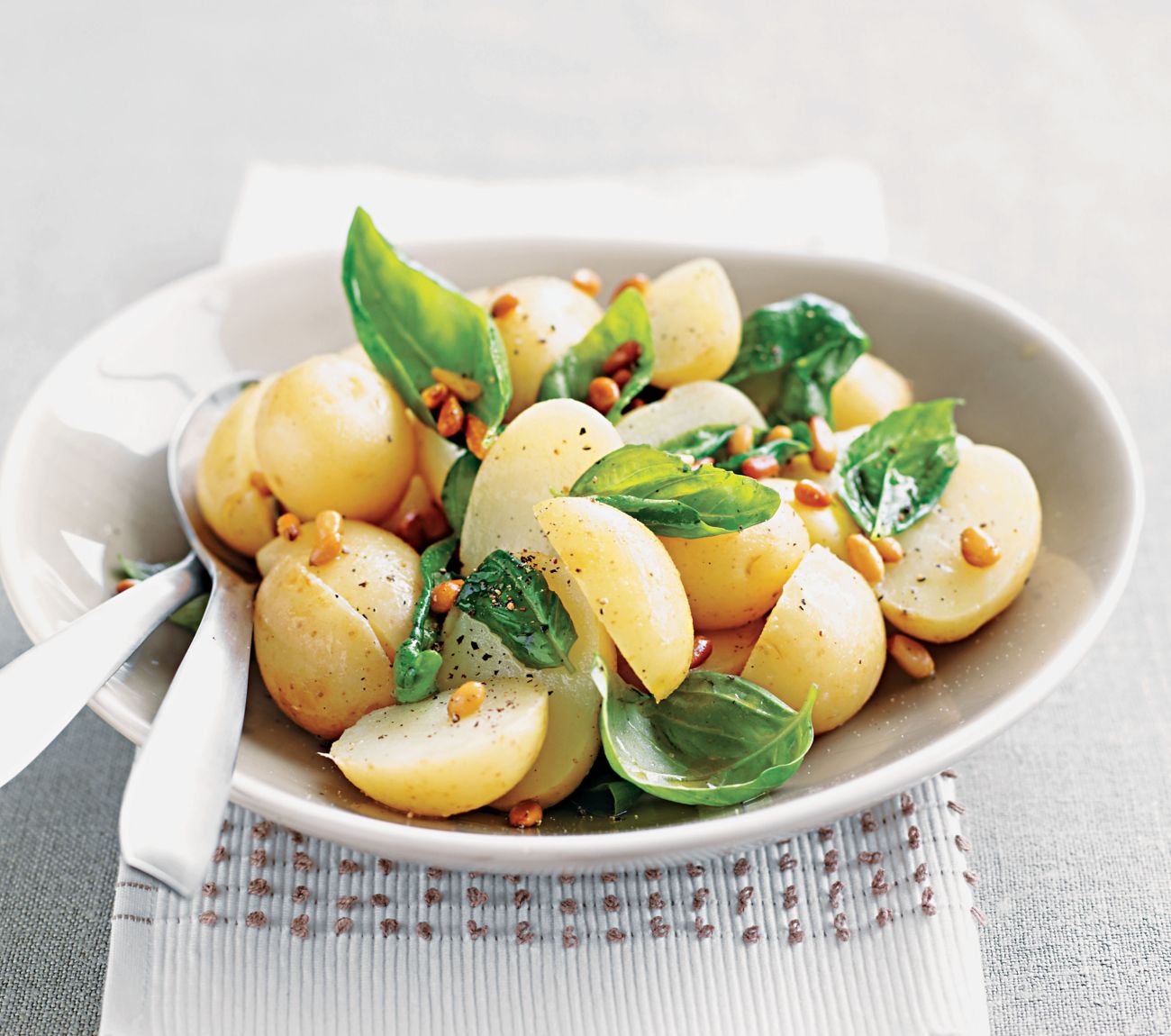 Baby Potato Basil Pine Nut Salad Recipe Woolworths