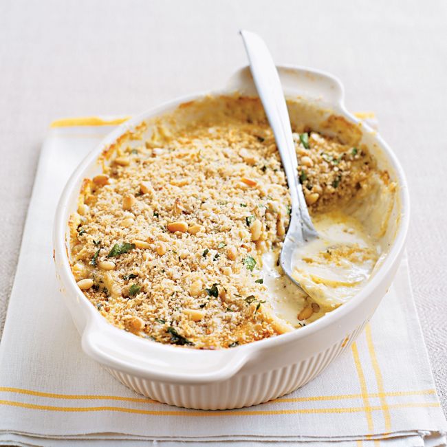 Potato Gratin With Pine Nut Crust