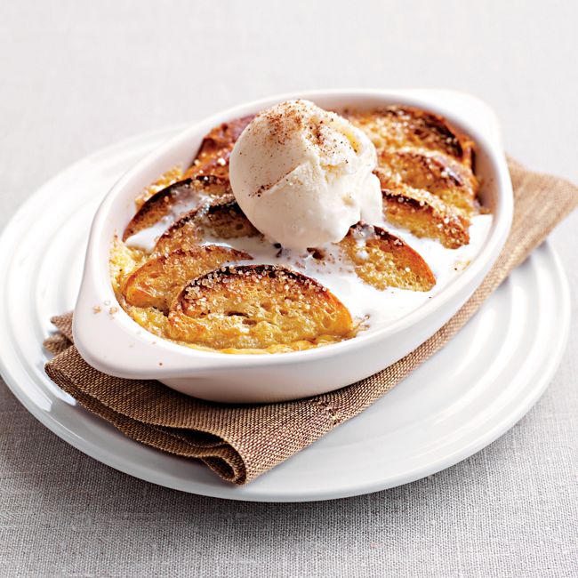 Brioche Pudding With Ice Cream