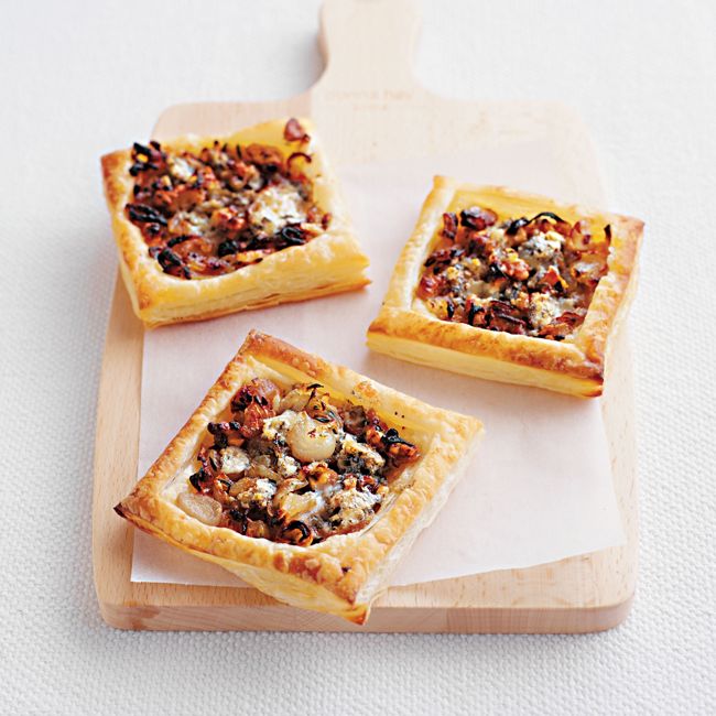 Onion, Walnut & Blue Cheese Tarts