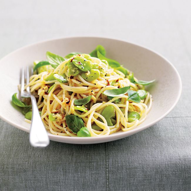 Broad Bean & Lemon Spaghetti