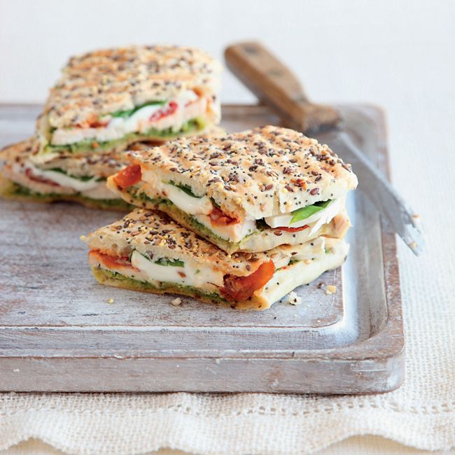 Chicken, Basil & Goat's Cheese Panini