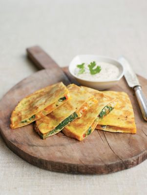 Smoked Cheese, Pepper & Spinach Quesadillas