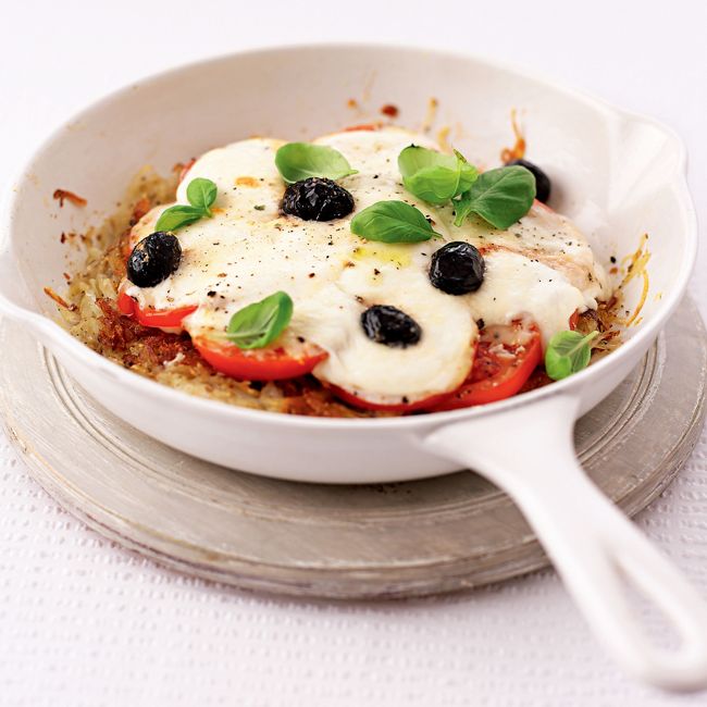 Rosti With Tomato & Three Cheeses