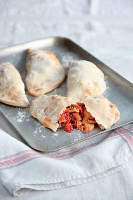 Smoked Chicken, Tomato & Salami Calzone