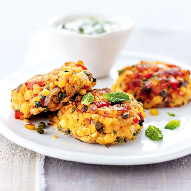 Split Pea & Pepper Patties