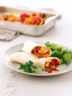 Spiced Turkey & Pepper Wraps