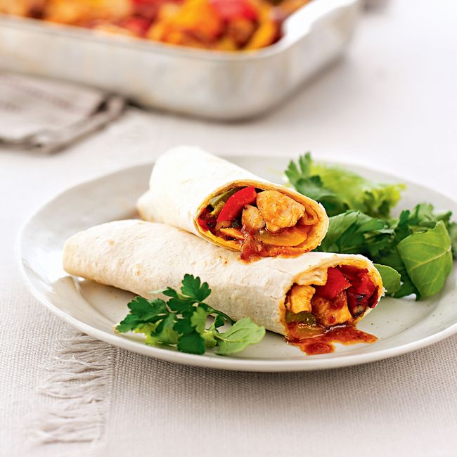 Spiced Turkey & Capsicum Wraps