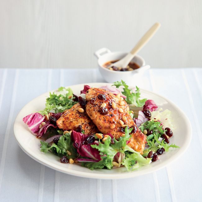 Warm Chicken, Pine Nut & Raisin Salad