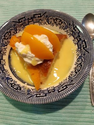 Warm Peach Dessert Cake