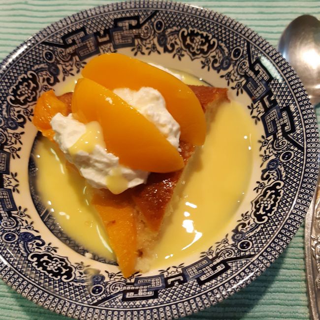 Warm Peach Dessert Cake