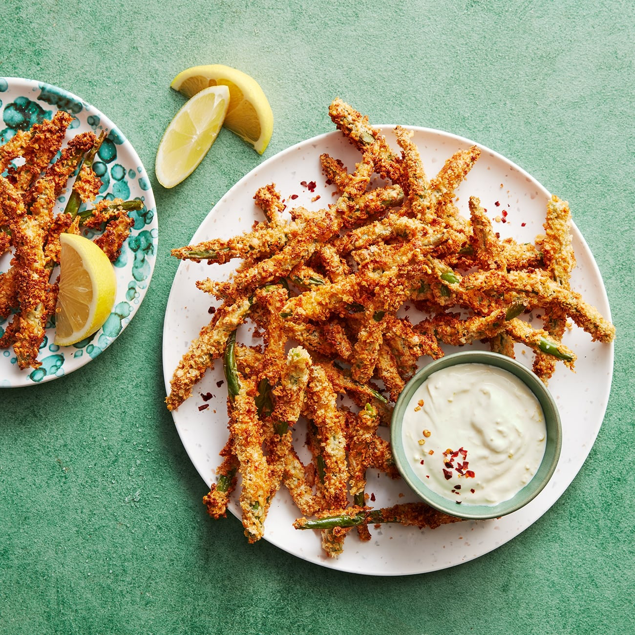 Air-fryer green-bean fries